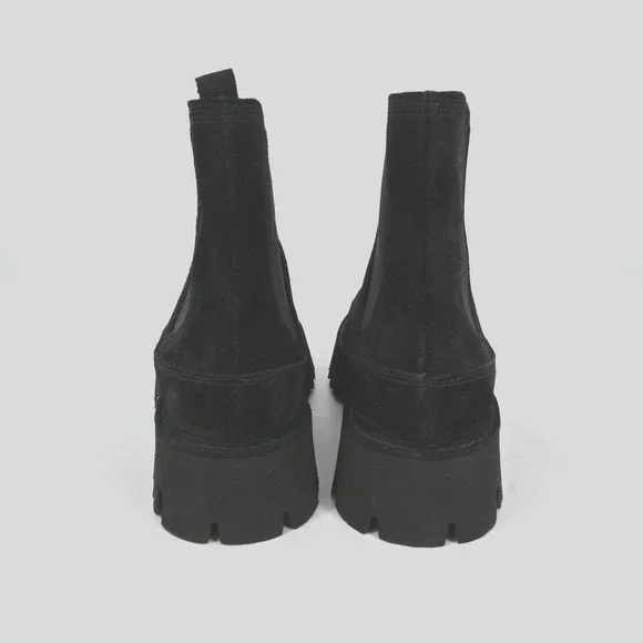 PEDRO GARCIA Black Suede Chelsea Booties Size 37.5